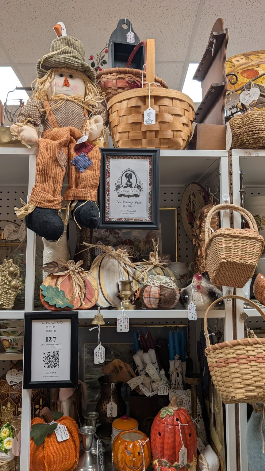 New Vintage Belle arrivals displayed at the Quality Consignments booth