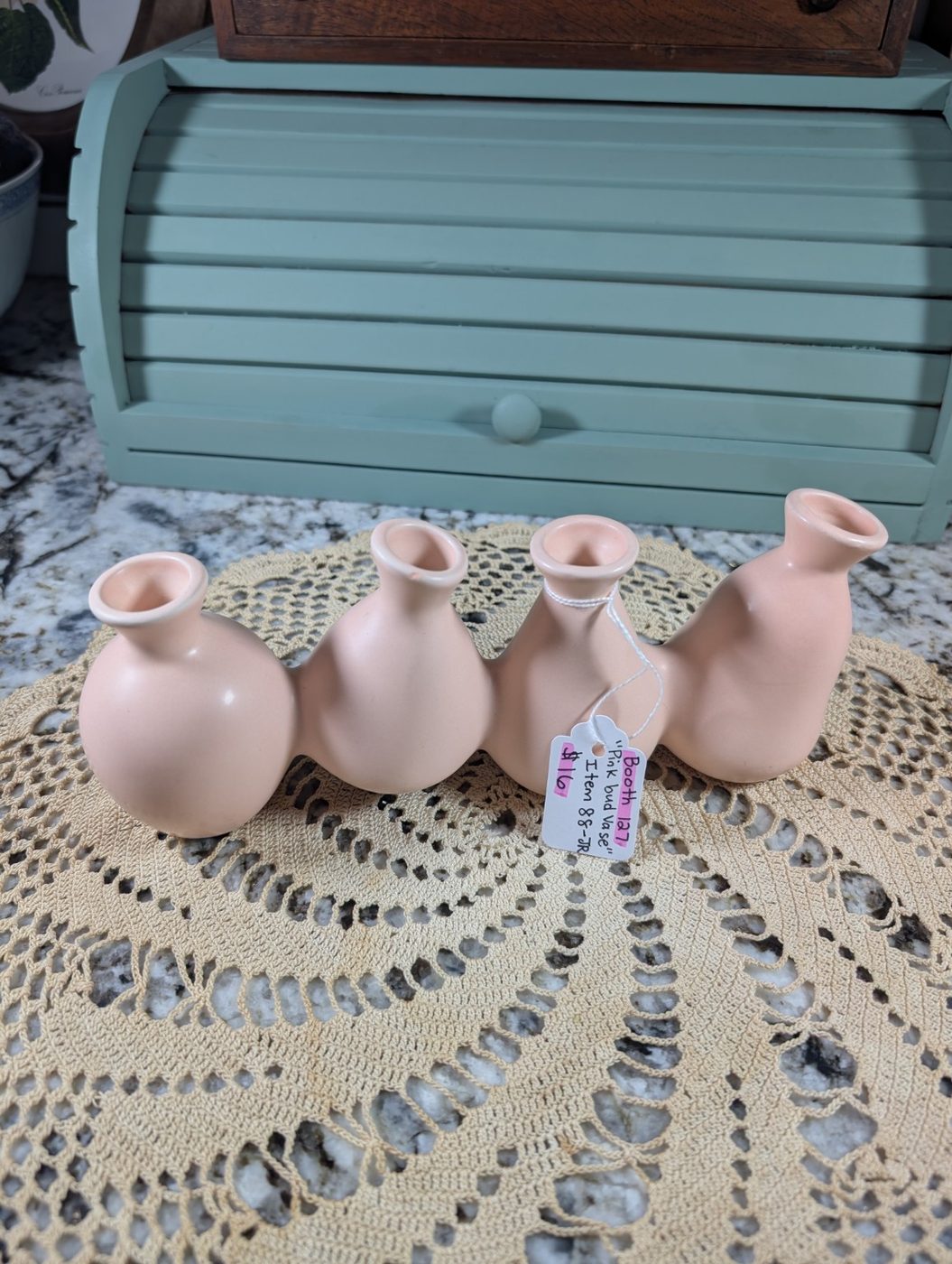 Pink Four-Neck Vase