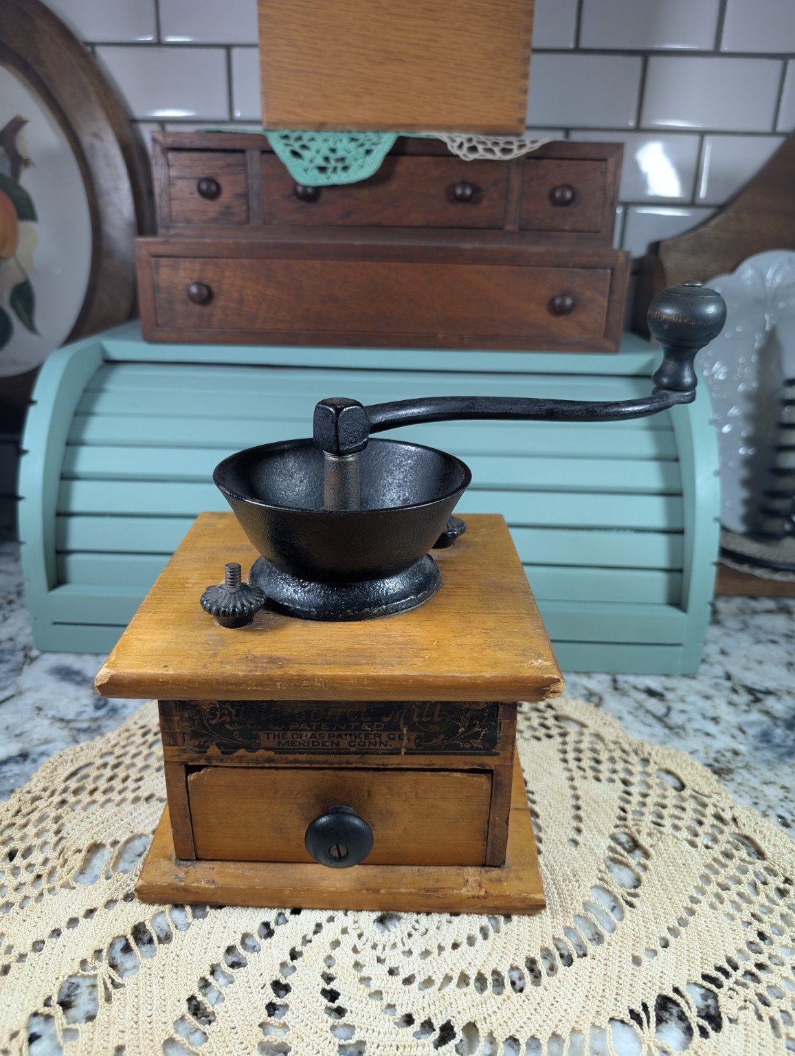 Vintage Chas Parker coffee mill